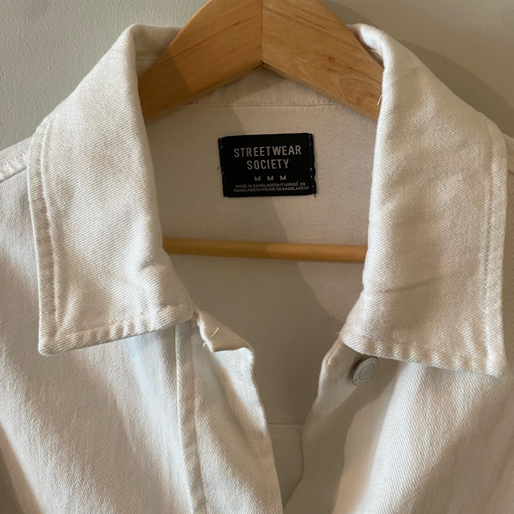 Streetwear Society White Demin Jacket - Picture 3 of 6